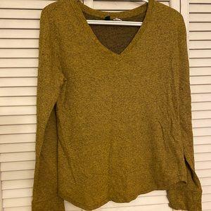 BDG Yellow and Black V-Neck Sweater